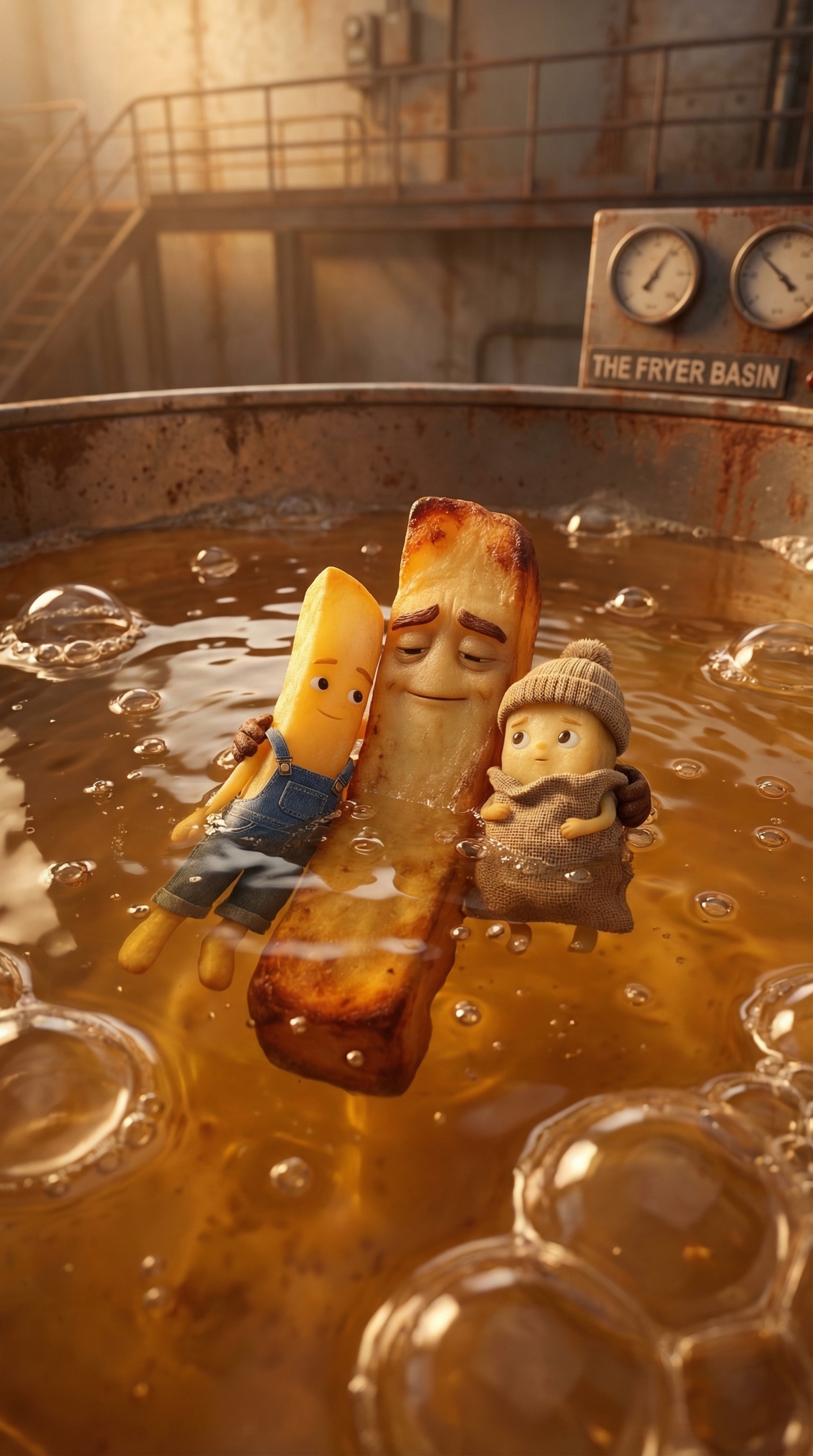 A instagram reels made with Scenes AI: Sad story of potato french fries family